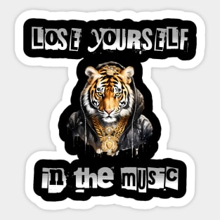 Lose yourself in the music tee Sticker